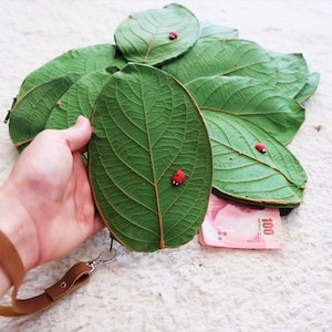 Leaf Wallet , Rubber , Gift Birthday , Gift Anniversary , Christmas , Summer bag , Funny bag , Summer bag