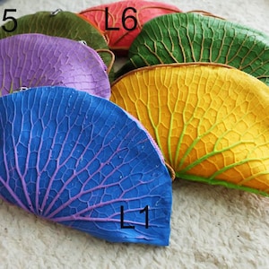 Cartera grande de hoja de loto, de goma, regalo de cumpleaños, regalo de aniversario, Navidad, bolso de verano, bolso divertido