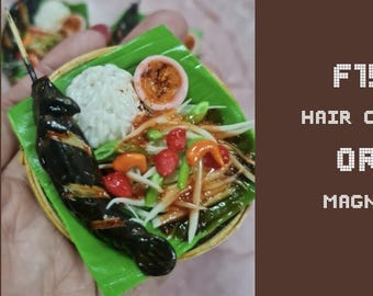 Mini Thai Food, Haarspangen, Magnet, Geschenk Geburtstag, Geschenk Jahrestag, Weihnachten, Sommer, lustig, Halloween
