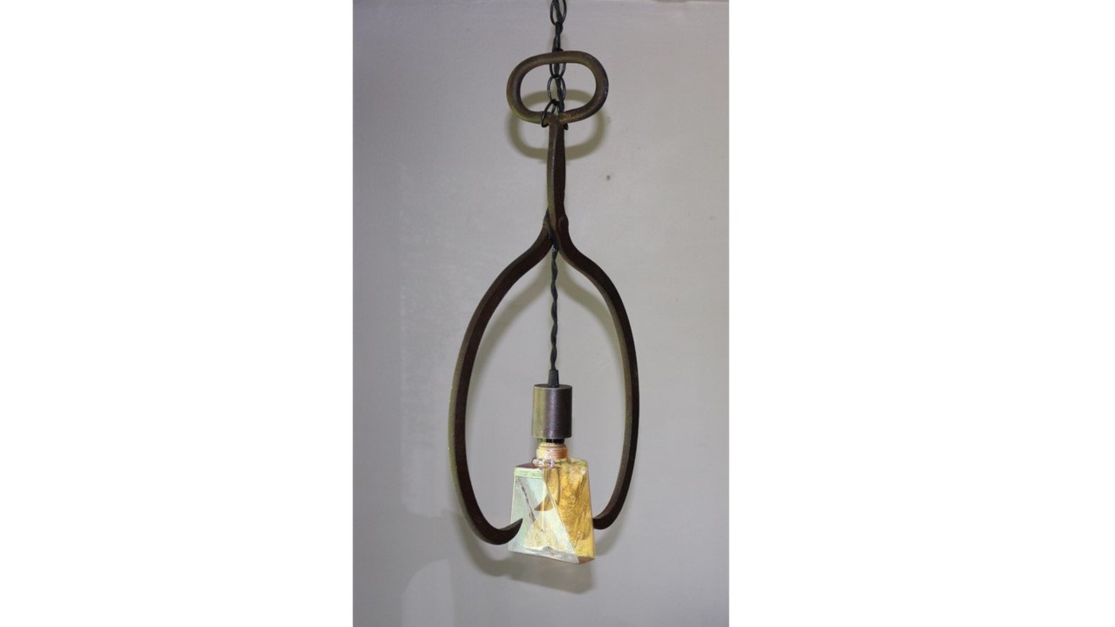 Vintage 14 Ice Block Tong Light With Ice Shaped Bulb Etsy