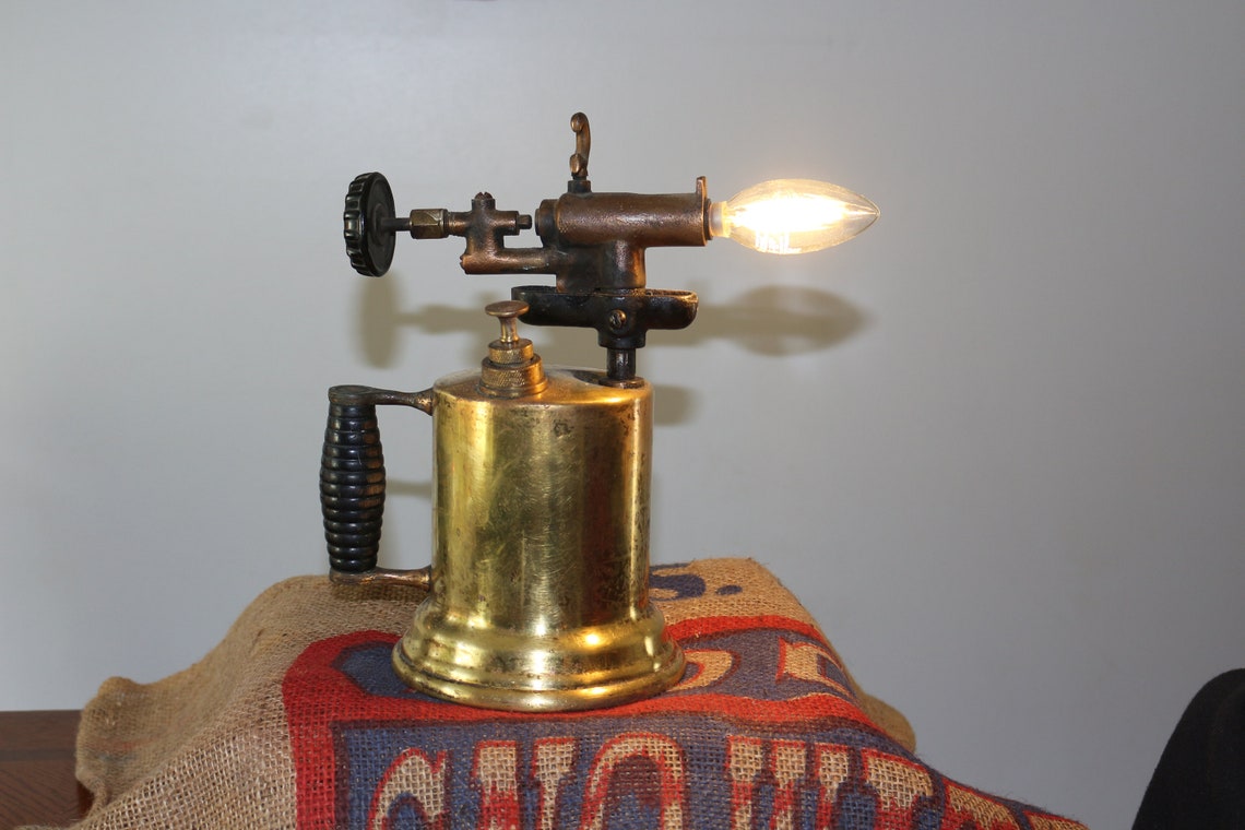 Antique Brass Blow Torch Light | Etsy
