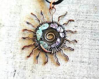Wire Wrapped Steampunk Jewelry Diy Handmade Copper Wire Wrapped