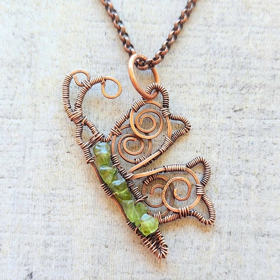 Turquoise Butterfly Amber Peridot Sterling Silver Necklace