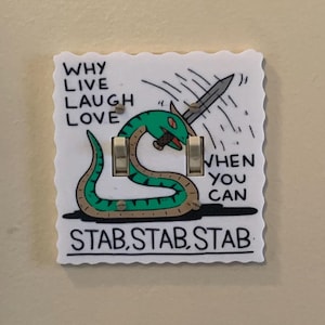 Stabby snake Light Switch Plate, Outlet Cover, Wall Plate, Home Decor