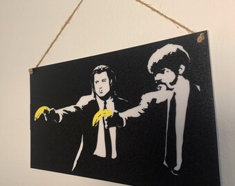Pulp Bananas Hanging Wall Sign