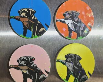 Hunting Dog Magnetic Covers, (4 pack) Holographic Bird Dog Designs