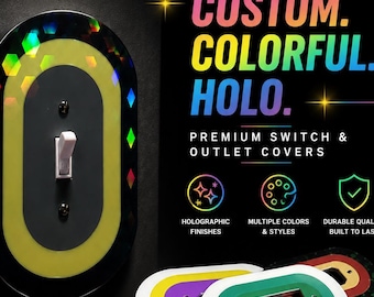 Custom Light Switch covers |HOLOGRAPHIC|