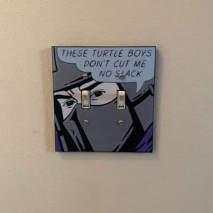Shredder Light Switch Cover, TMNT wall decor (Holographic)