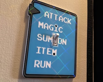 RPG Menu Light Switch Cover Glow in the Dark & Holographic