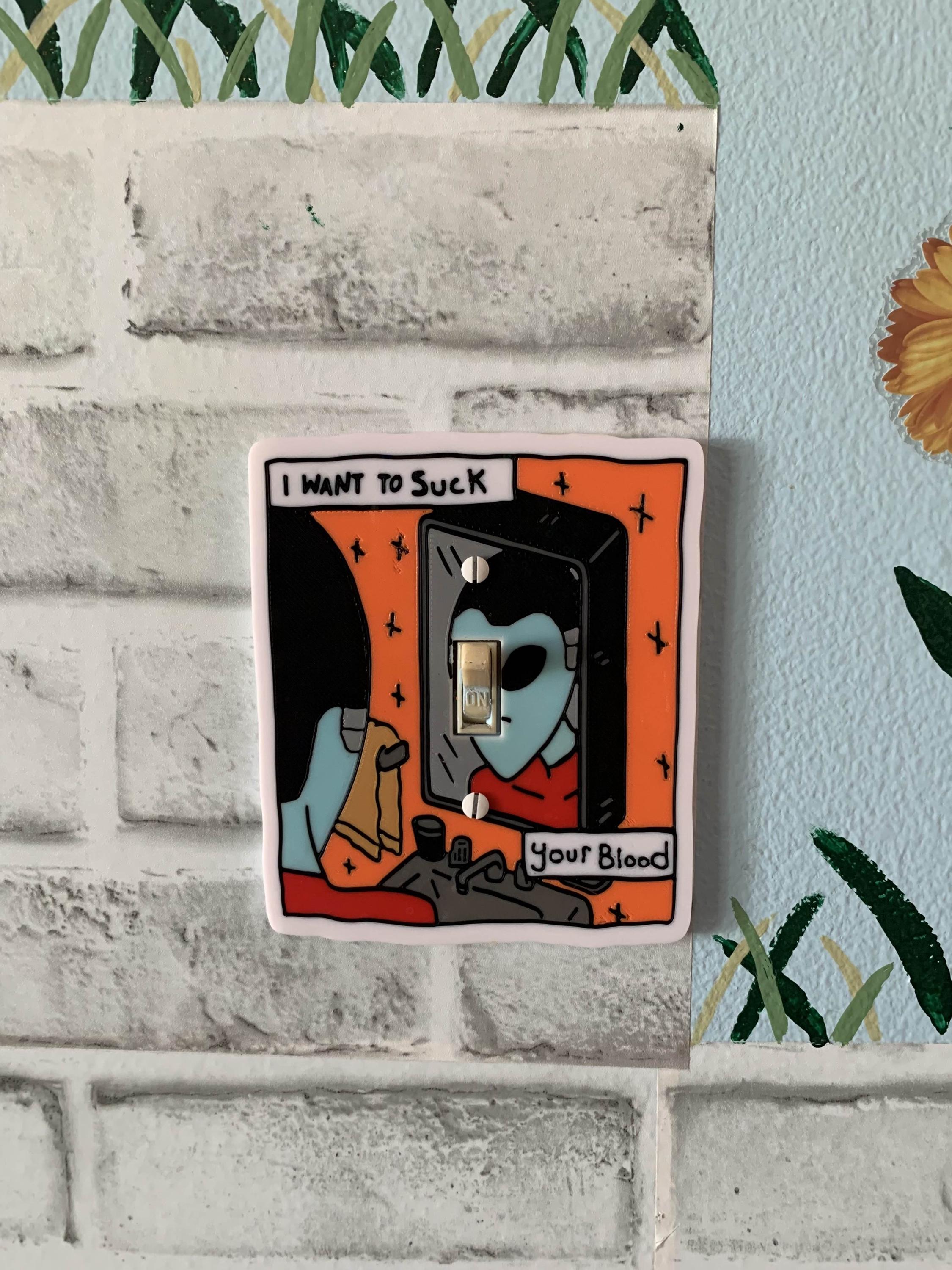 Holographic Alien Light Switch Cover: Sci-fi Home Decor - Etsy