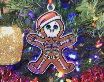 Holographic Gingerbread Christmas Tree Ornament |3-PACK|