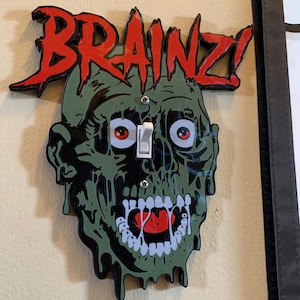 Customizable Zombie  BRAINZ Holographic Wall Plate Cover