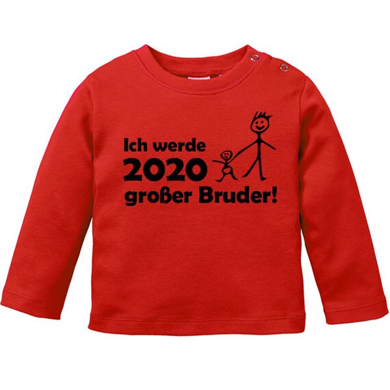 Spruch /"Ich werde große Schwester/" Herz 100/% BIO Baumwolle Baby T-Shirt