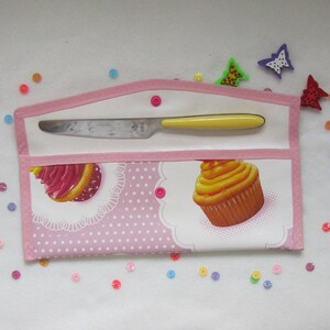 Bestecktasche Cupcake Druckknopf Bild 3