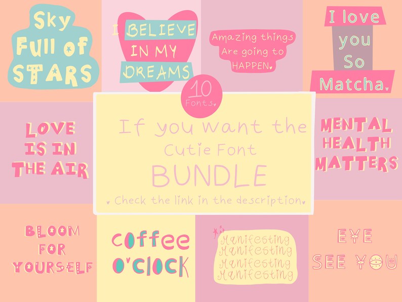 Fonts for Cricut, Heart fonts, Aesthetic fonts, Fonts procreate, Love fonts, Fonts, Cute Fonts, Script Fonts, Cursive Fonts image 3