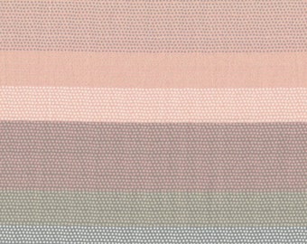 Pink/grey rows of dots with stripes, fine poplin