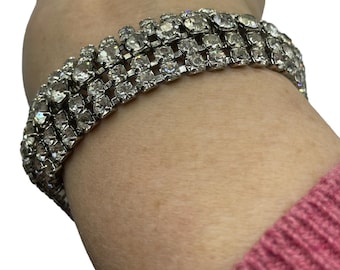 Vintage Weiss Rhinestine Bracelet