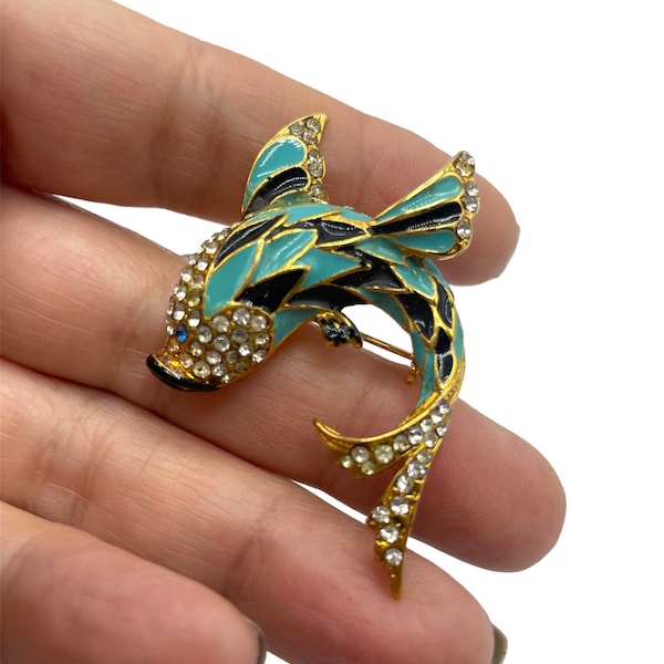 Vintage Bijoux Cascio Fish Brooch