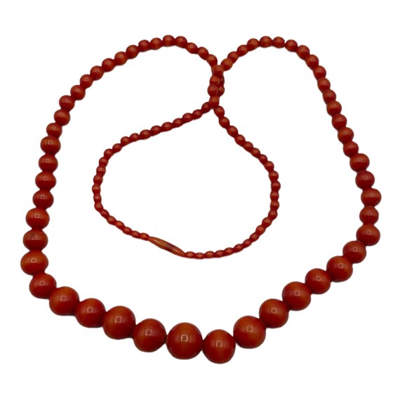 Vintage Celluloid Graduated Bead Necklace - image 1