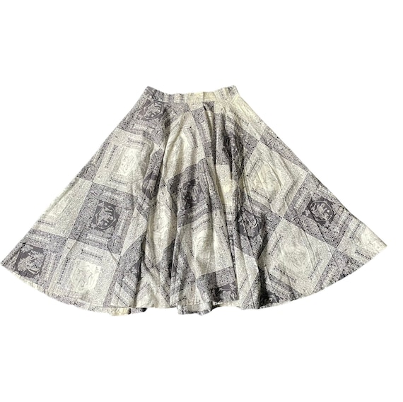 True Vintage 1950’s Novelty Print Skirt - image 2
