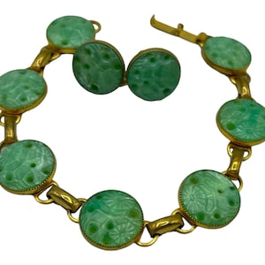 Vintage Czech Bracelet and Earrings