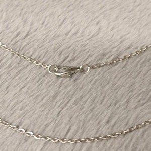 Silvertone Vintage 18&quot; Chain Link Necklace New Lobster Clasp for Pendants Charms