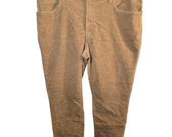 Pantalones vaqueros de pana Club Room, talla 38x30 (38W, 30L), color marrón, pierna recta, elásticos, 5 bolsillos.