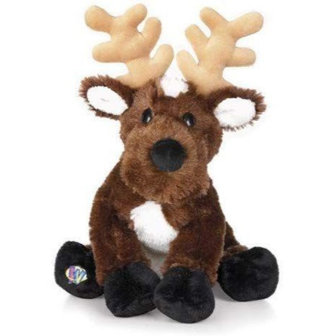 Ganz kinz Reindeer Moose Plush Stuffed Animal Brown White Etsy