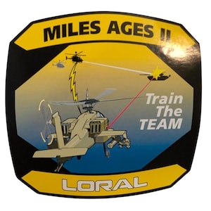 Loral Miles Ages II Apache Helicopter Tank Combat Simulation Sticker Decal NOS