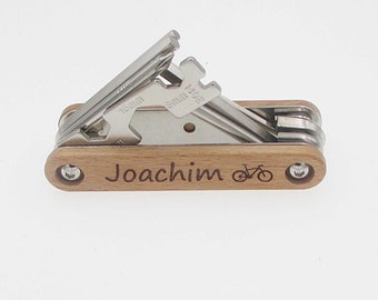 Bicycle multitool tool with your desired engraving