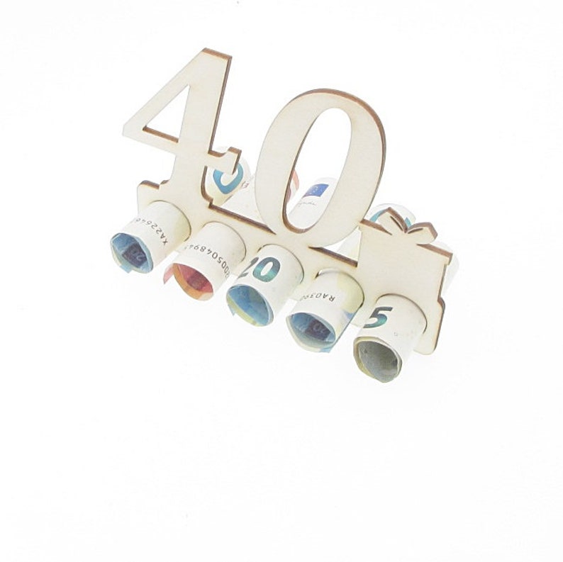 Geldgeschenk 40 Geburtstag,aufsteller Etsy