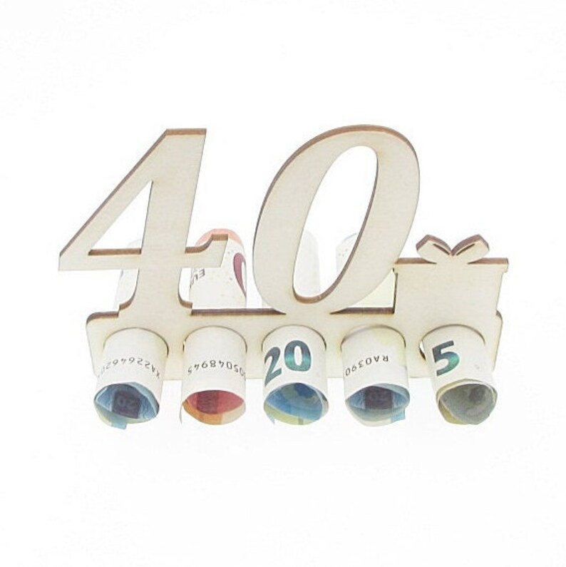 Geldgeschenk 40 Geburtstag,aufsteller Etsy