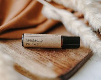 Head Ease Essential Oil Roller, Peppermint Aromatherapy Roller, Frankincense Rosemary Oil Blend, Cooling Essential Oil Roller, 10 ml