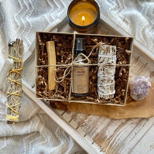 Smudge Set With Amethyst Sage Palo Santo, Gift For Her, Gift For Friend, Wellness Gift, Gift Under 30, Ready to Ship image 6