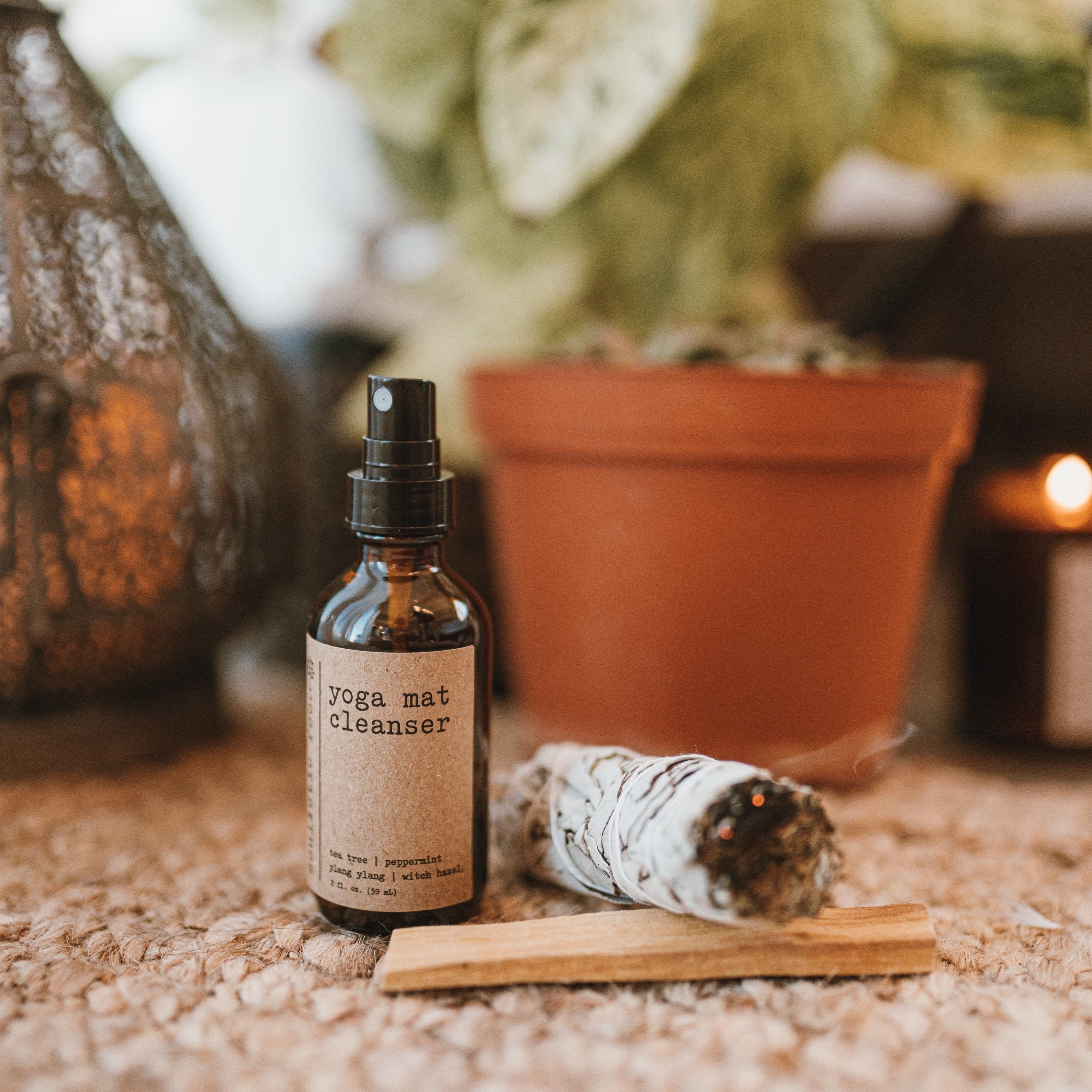Yoga Mat Cleanser, Gemstone Infused Natural Yoga Mat Cleaner, Yoga Sp…