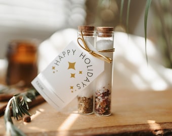 Festive Bath Salts- Stocking Stuffers, Christmas Bath Salts. Party Favors Christmas. Small bulk Christmas gift. Bulk Christmas Bath Salts