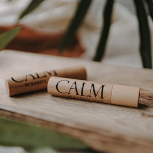 Calm Essential Oil Bamboo Roller | Relaxing Gift For Her, Gift For New Mom, Relaxing Essential Oil Roller, Calming Self Care Products