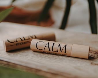 Calm Essential Oil Bamboo Roller | Relaxing Gift For Her, Gift For New Mom, Relaxing Essential Oil Roller, Calming Self Care Products