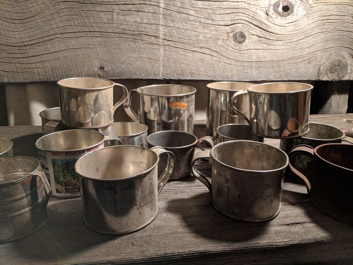 Vintage and Antique Tin Cup Etsy