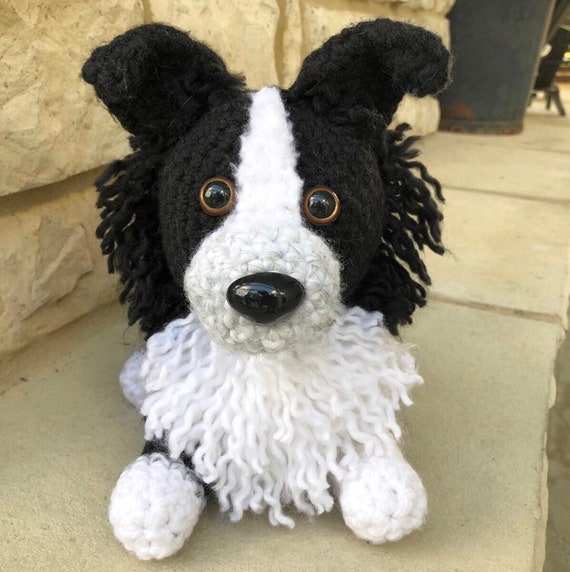 brown border collie stuffed animal