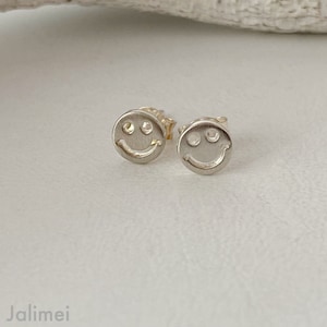 Smiley earrings, 925 sterling silver