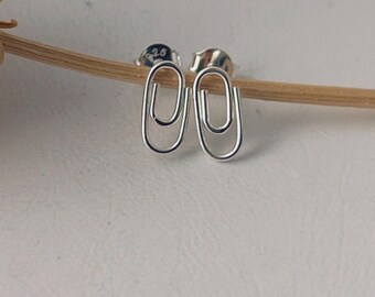 Paperclip earring, 925 sterling silver