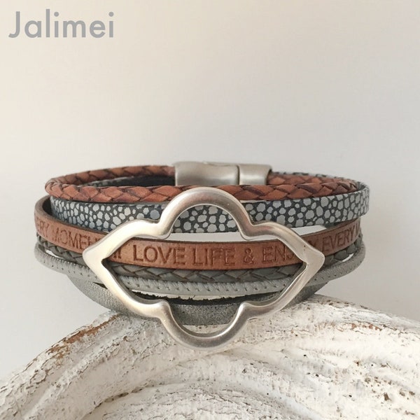 Armband Leder mit orientalischem Element