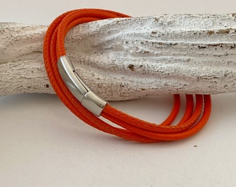 Wickelarmband Nappaleder orange