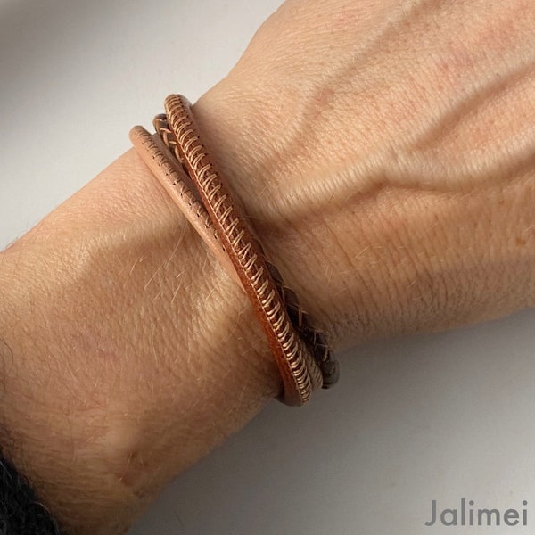 Armband Leder Nappa braun