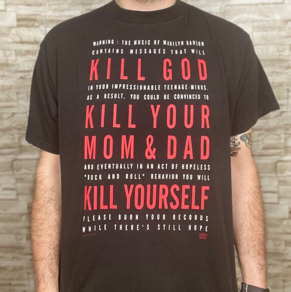 Marilyn Manson “Warning” Vintage Shirt Size XL
