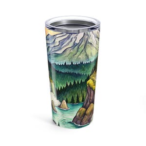 Scenic Nature Tumbler 20oz - Travel Mug, Eco-Friendly Drinkware, Outdoor Adventure Gift, Hiking Accessory, Camping Companion