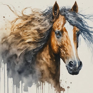 Ensemble de clip art cheval élégant - 10 fichiers JPG premium - téléchargement numérique pour la fabrication de cartes, des images clipart et des travaux manuels en papier numérique