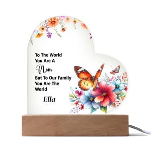 Personalized Gift for Mom Acrylic Heart Plaque, Custom Heart-Shaped Acrylic Sign, Unique Mother&#39;s Day or Birthday Gift, Handcrafted