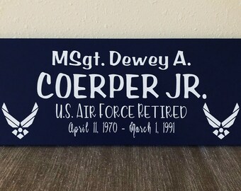 18" Military Retirement Sign